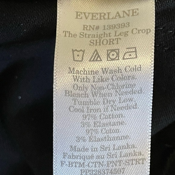 Everlane Straight Leg Crop Jeans Black Size 0 Short - Picture 6 of 11